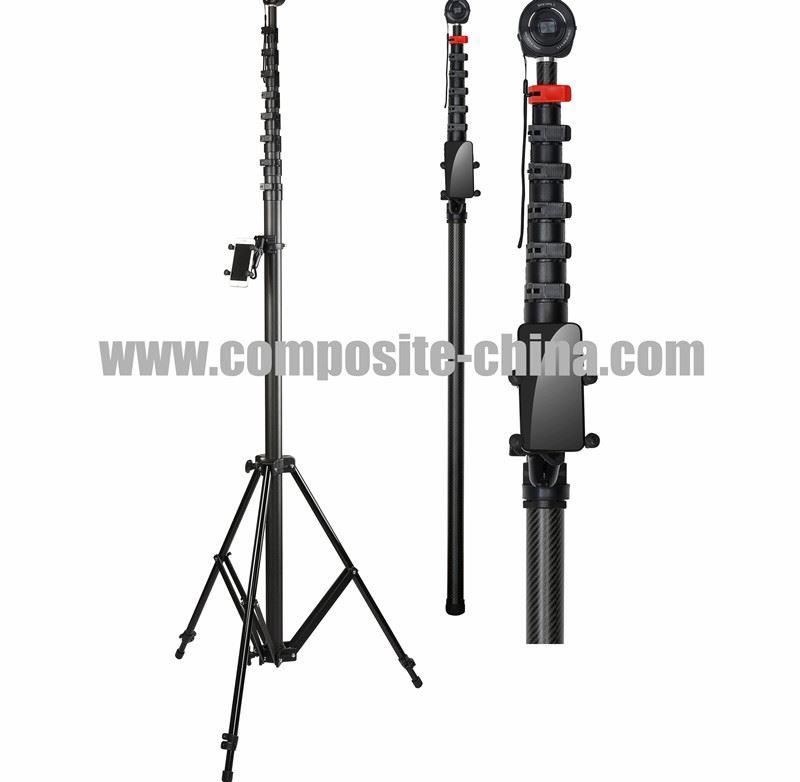 A fotografia Polo da fibra do carbono com carga superior 6KG, trabalha perfeita